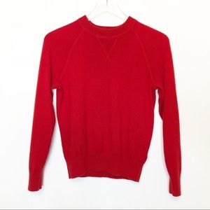 Everlane Cashmere Red Crewneck Sweater